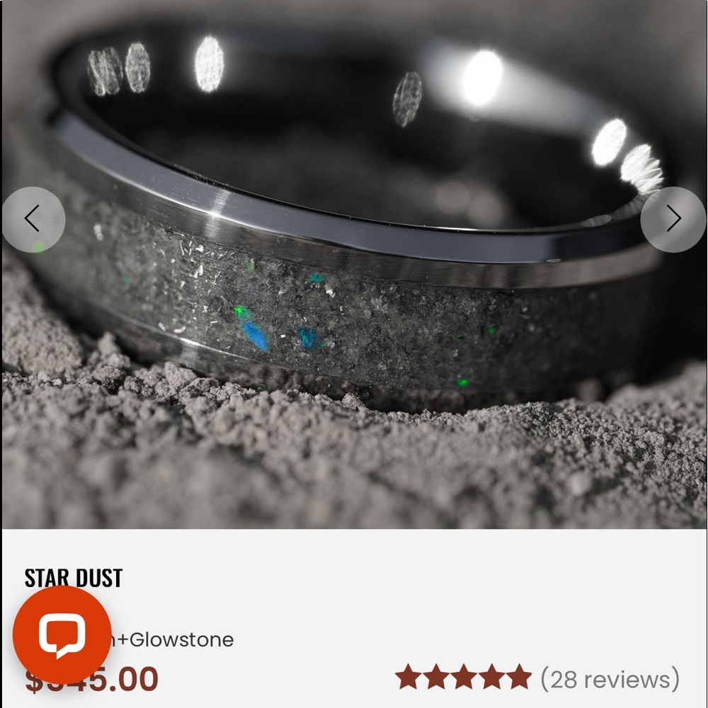 Patrick Addair Titanium Stardust Ring size 8 mens.
